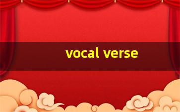 vocal verse